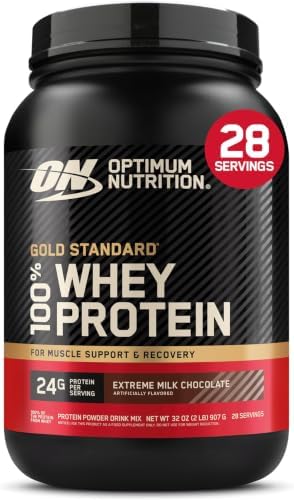 Optimum Nutrition Gold Standard Proteína de suero de leche, chocolate doble rico, 2 libras