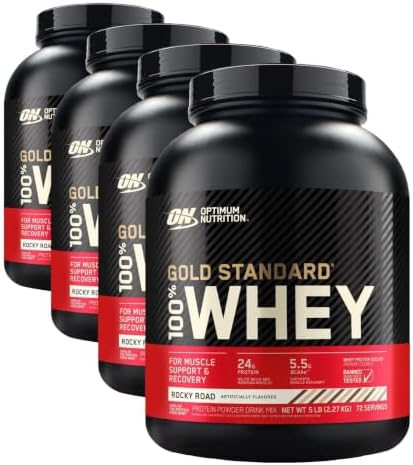 Optimum Nutrition Gold Standard Proteína de suero de leche, chocolate doble rico, 2 libras
