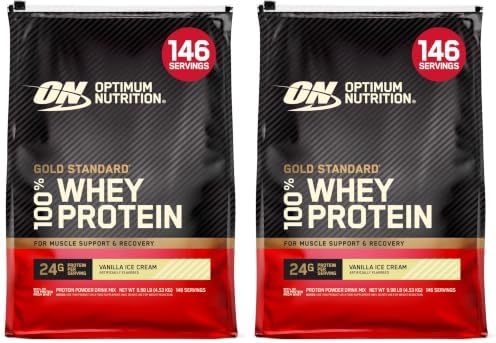 Optimum Nutrition Gold Standard Proteína de suero de leche, chocolate doble rico, 2 libras
